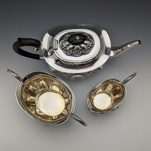 Circa 1905 British antique silver plate tea set Fenton Brothers